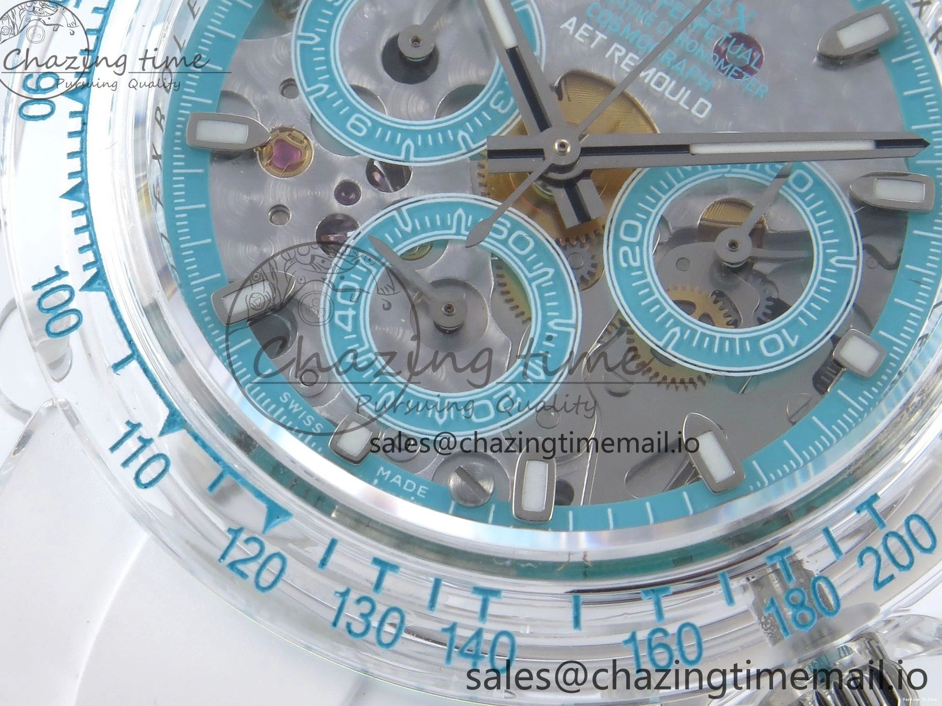 0131 Sophisticated Daytona AET Remould N6F 1:1 Best Edition Blue Dial on Rubber Strap SA 917